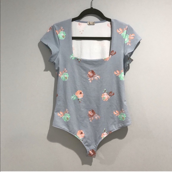 Free People | Fair & Square Floral Print Bodysuit - Picture 2 of 6